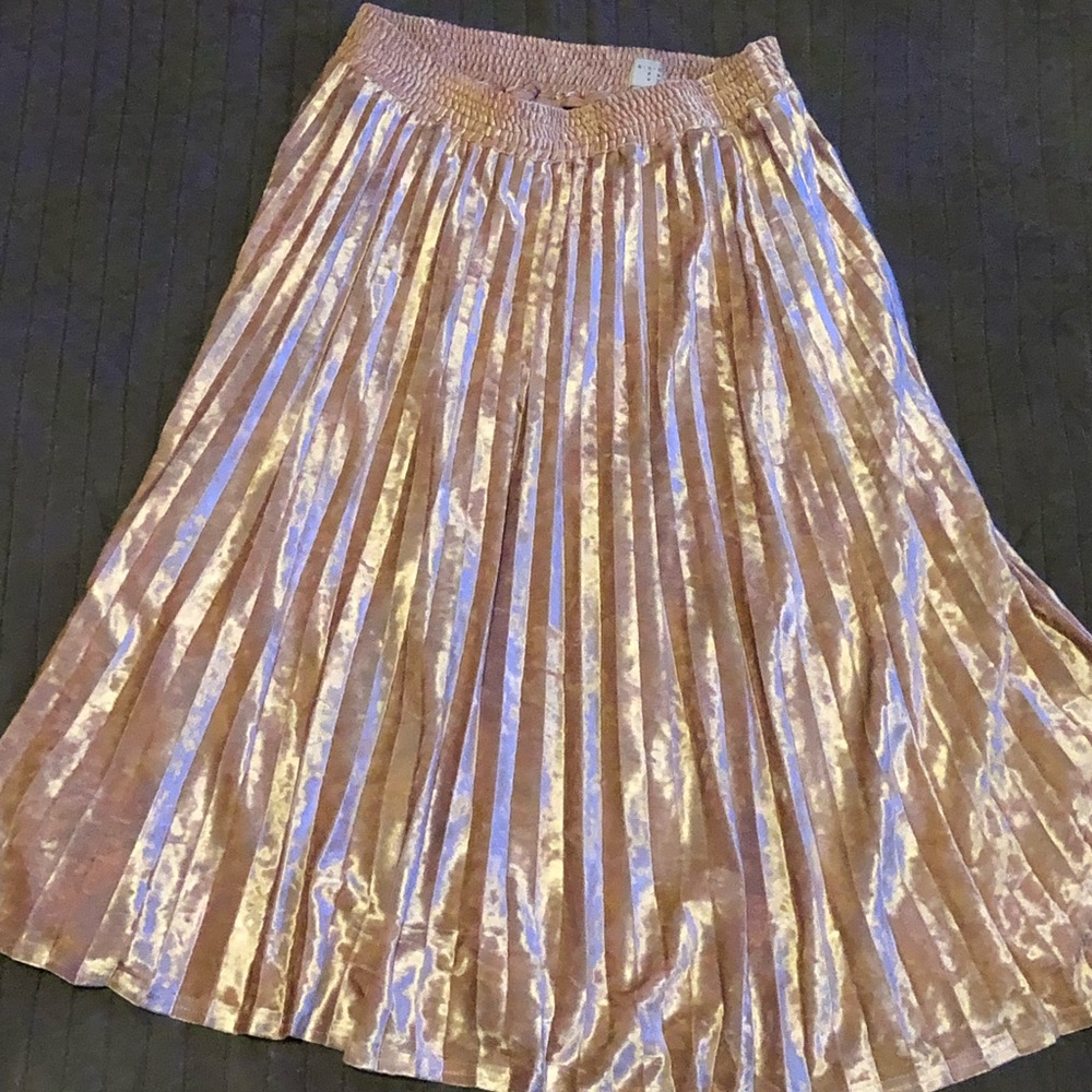 pink velvet skirt